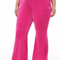 Plus-Size Hollywood Scottie Snap Pocket Velour Track Pants - Juicy Couture