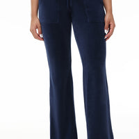 Hollywood Snap Pocket Cotton Velour Track Pants  - Juicy Couture