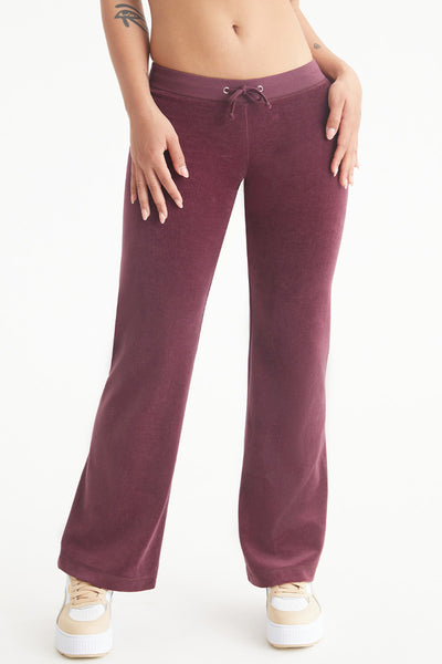 Malibu Small Bling Cotton Velour Track Pants