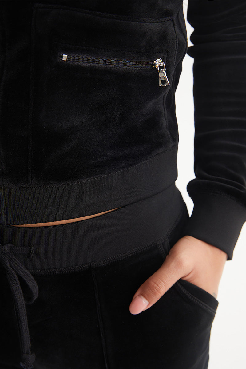 Mockneck Velour Cargo Track Jacket - Juicy Couture