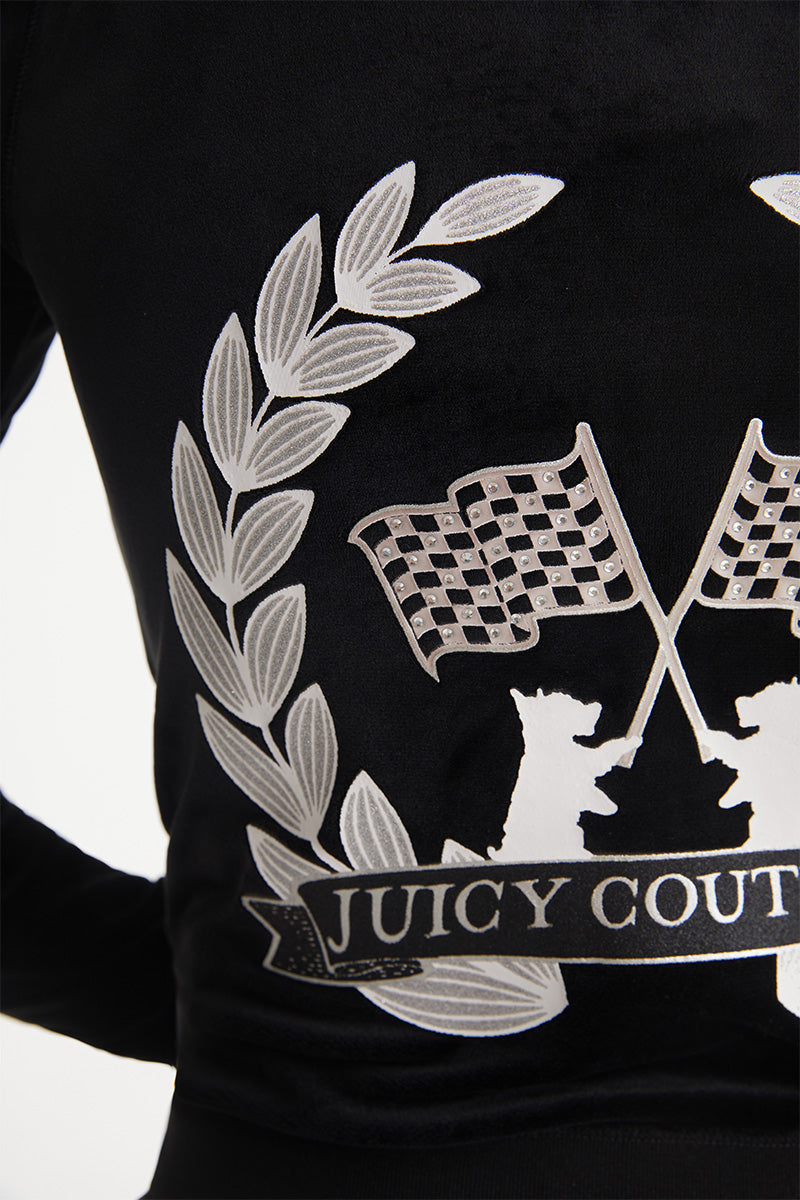 Mockneck Velour Cargo Track Jacket - Juicy Couture