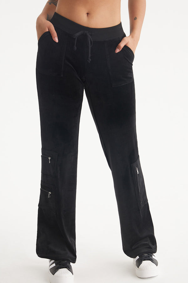 Snap Pocket Velour Cargo Pants - Juicy Couture