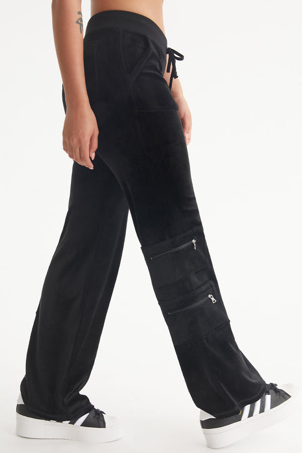 Snap Pocket Velour Cargo Pants - Juicy Couture