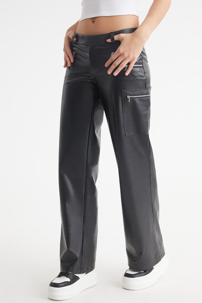 Faux Leather Cargo Pants - Juicy Couture