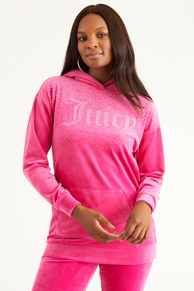 Oversized Big Bling Hoodie with Rhinestones - Juicy Couture