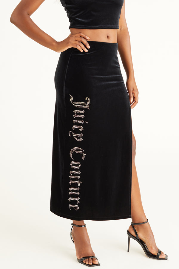 Big Bling Velour Maxi Skirt - Juicy Couture