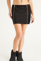 Faux Suede Double Zip Skirt - Juicy Couture