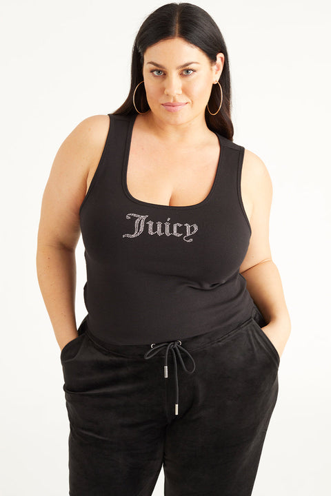 Plus-Size Small Bling Tank Top - Liquorice - Juicy Couture