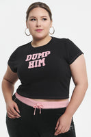 Plus-Size Dump Him Baby Tee - Juicy Couture