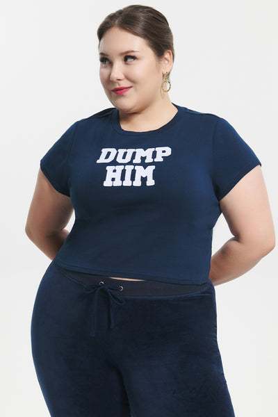 Plus-Size Dump Him Baby Tee - Juicy Couture