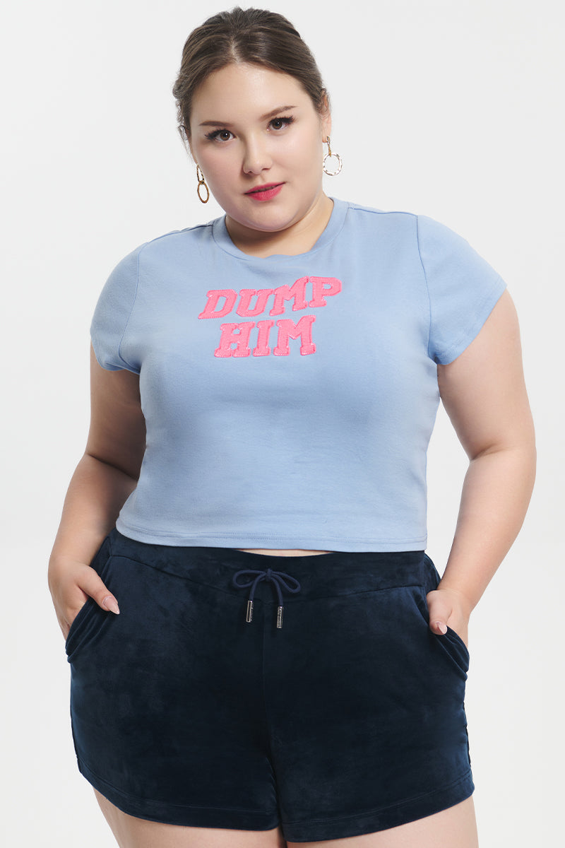 Plus-Size Dump Him Baby Tee - Juicy Couture