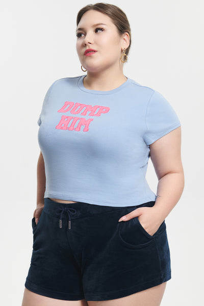 Plus-Size Dump Him Baby Tee - Juicy Couture