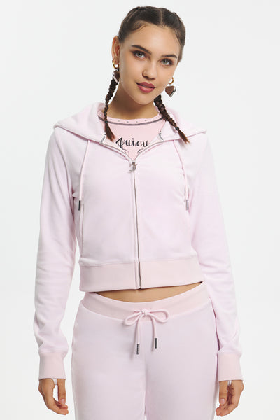 Mixed Jewels Velour Hoodie - Juicy Couture