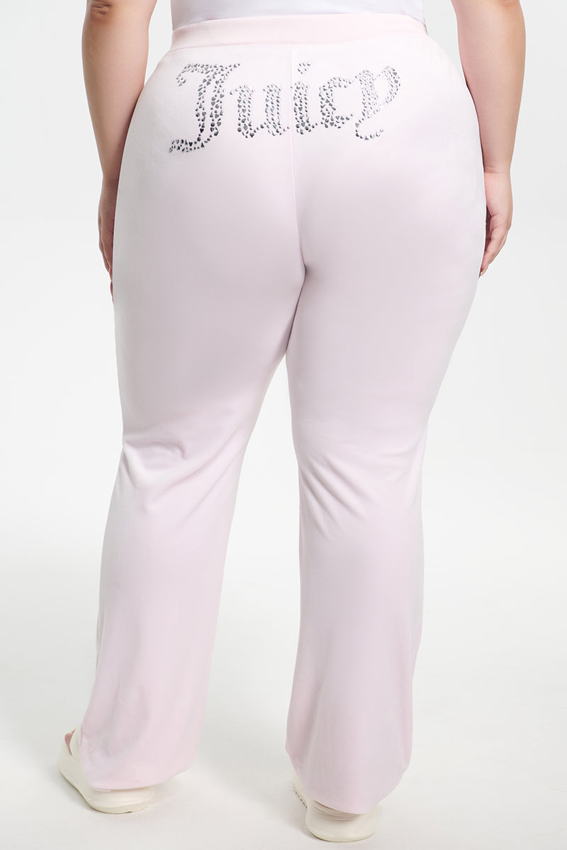 Plus-Size Mixed Jewels Velour Track Pants -Juicy Couture