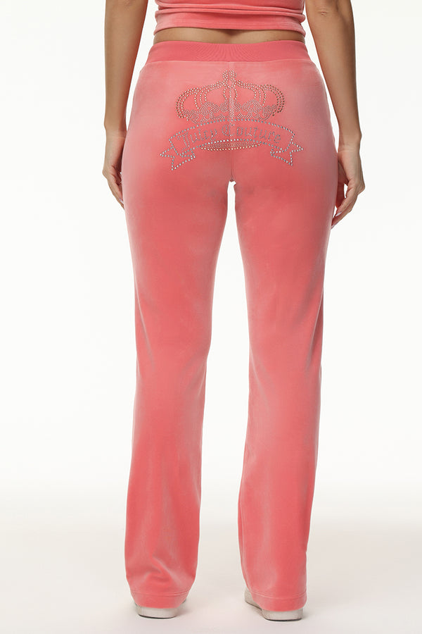 Crown Bling Velour Track Pants - Juicy Couture