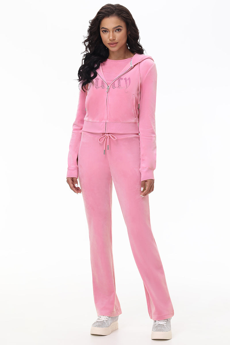 Ombre Big Bling Velour Track Pants