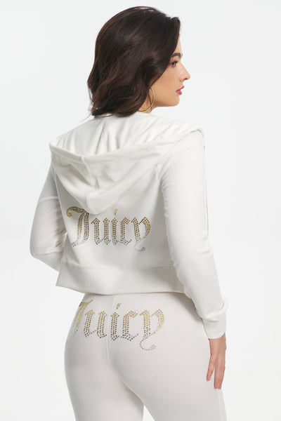 Ombre Big Bling Velour Hoodie - Juicy Couture