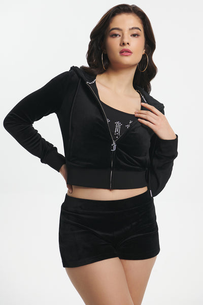 Ombre Big Bling Velour Hoodie - Juicy Couture