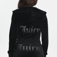 Ombre Big Bling Velour Hoodie - Juicy Couture