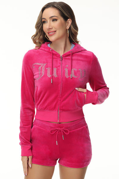 Pink bling hoodie on sale