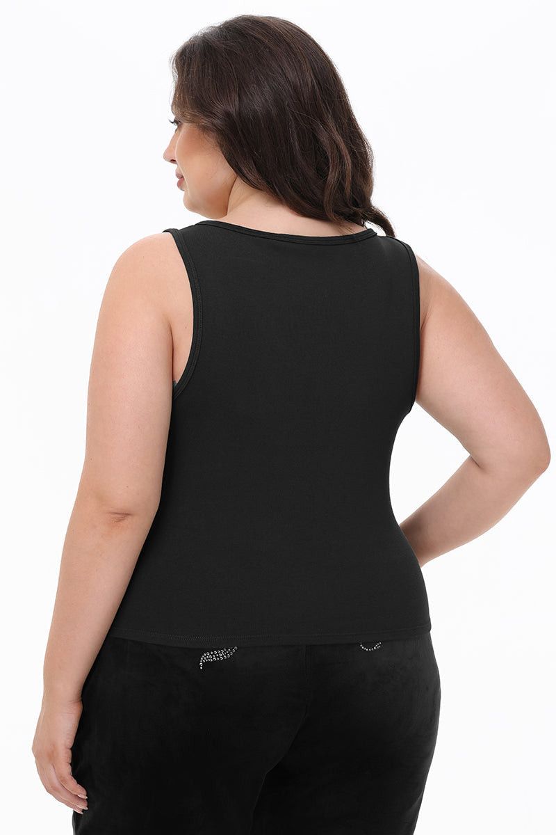 Plus-Size Big Bling Couture Tank Top - Liquorice - Juicy Couture