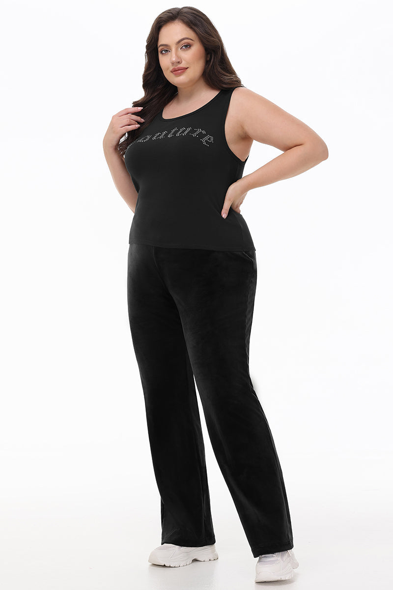 Plus-Size Big Bling Couture Tank Top - Liquorice - Juicy Couture