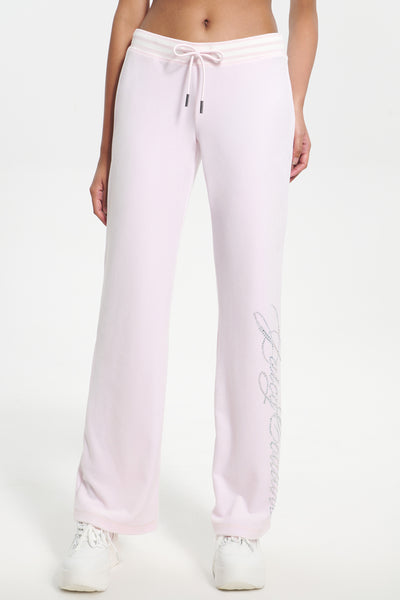 Script Bling Velour Track Pants - Juicy Couture