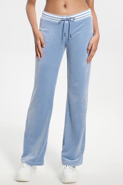 Script Bling Velour Track Pants - Juicy Couture