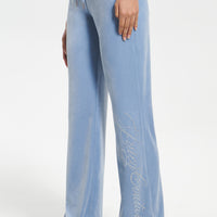 Script Bling Velour Track Pants - Juicy Couture