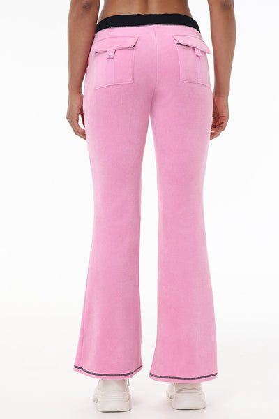 Sweetheart Cotton Velour Track Pants - Juicy Couture