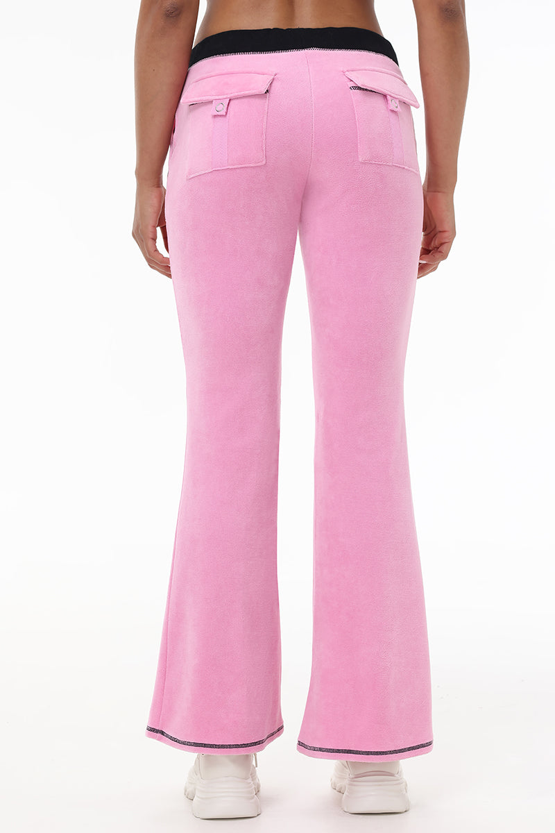 Sweetheart Cotton Velour Track Pants - Juicy Couture