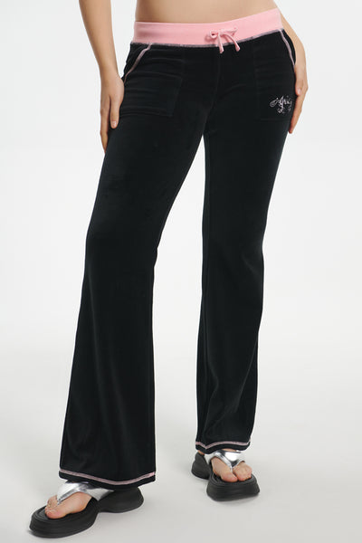 Sweetheart Cotton Velour Track Pants - Juicy Couture