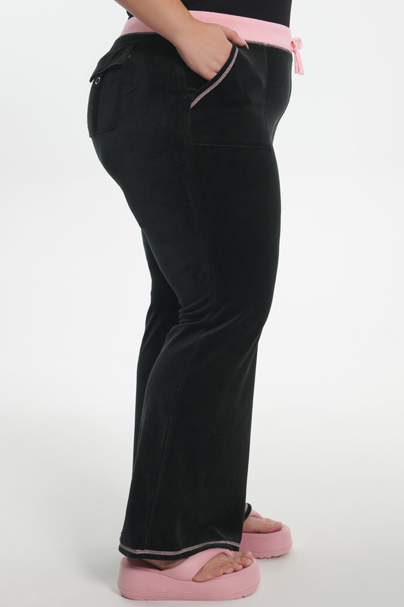 Plus-Size Sweetheart Cotton Velour Track Pants - Juicy Couture