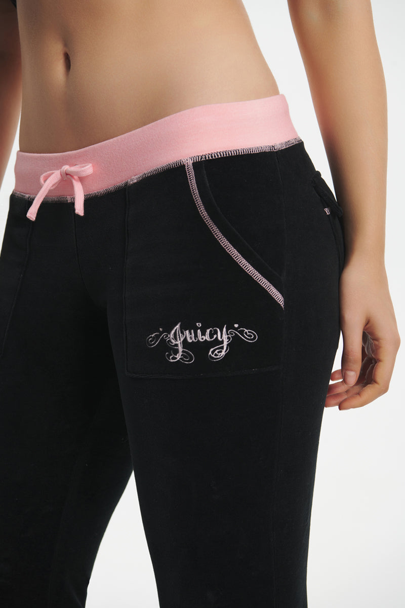 Sweetheart Cotton Velour Track Pants