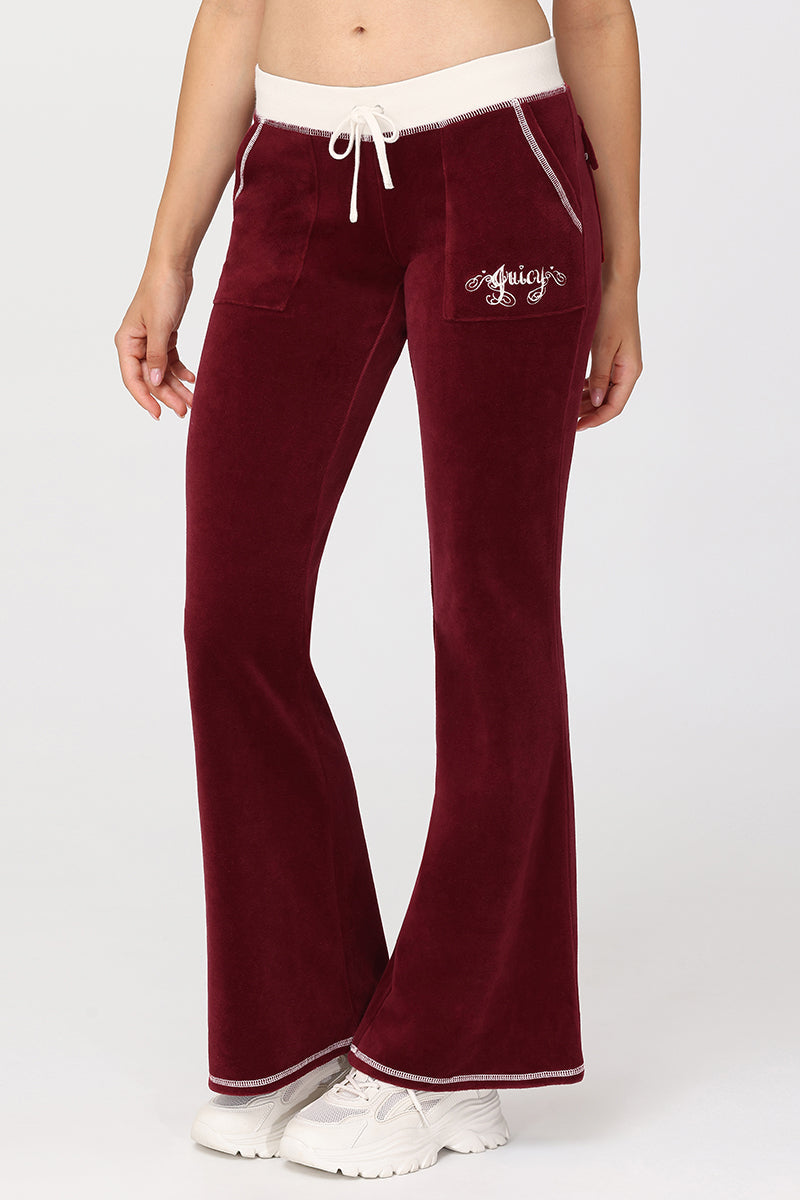 Sweetheart Cotton Velour Track Pants