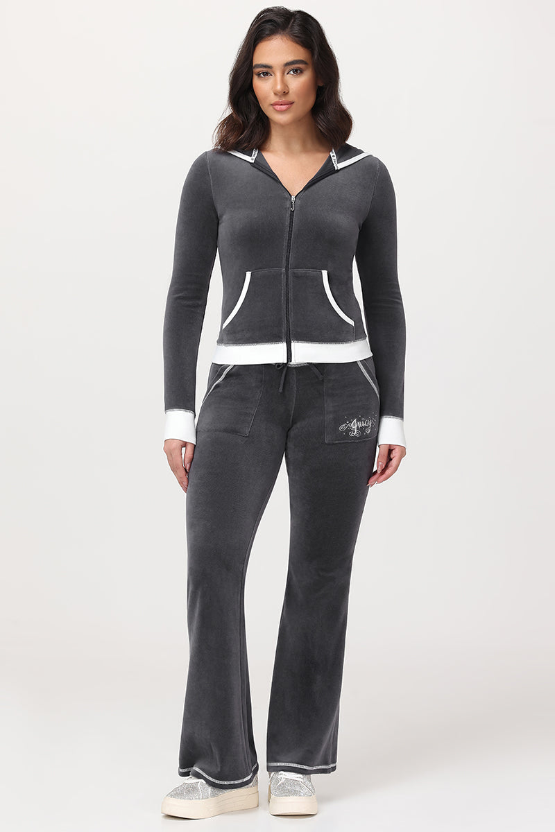 Sweetheart Cotton Velour Track Pants