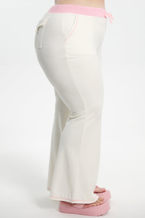 Plus-Size Sweetheart Cotton Velour Track Pants - Juicy Couture
