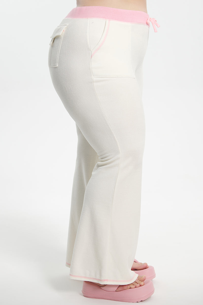 Plus-Size Sweetheart Cotton Velour Track Pants - Juicy Couture