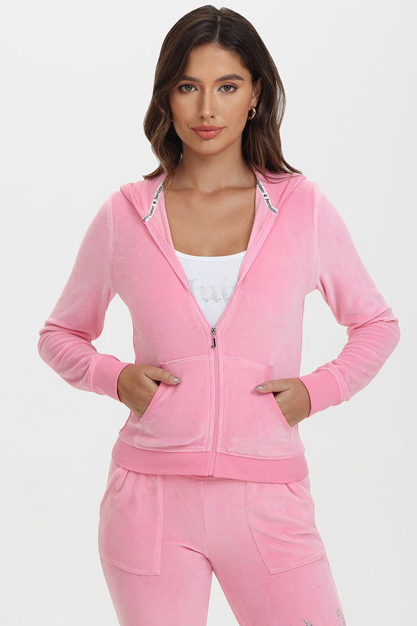 Classic Cotton Velour Hoodie - Juicy Couture