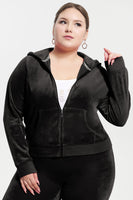 Plus-Size Classic Cotton Velour Hoodie - Juicy Couture