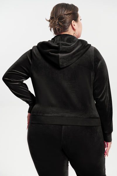 Plus-Size Classic Cotton Velour Hoodie - Juicy Couture