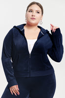 Plus-Size Classic Cotton Velour Hoodie - Juicy Couture