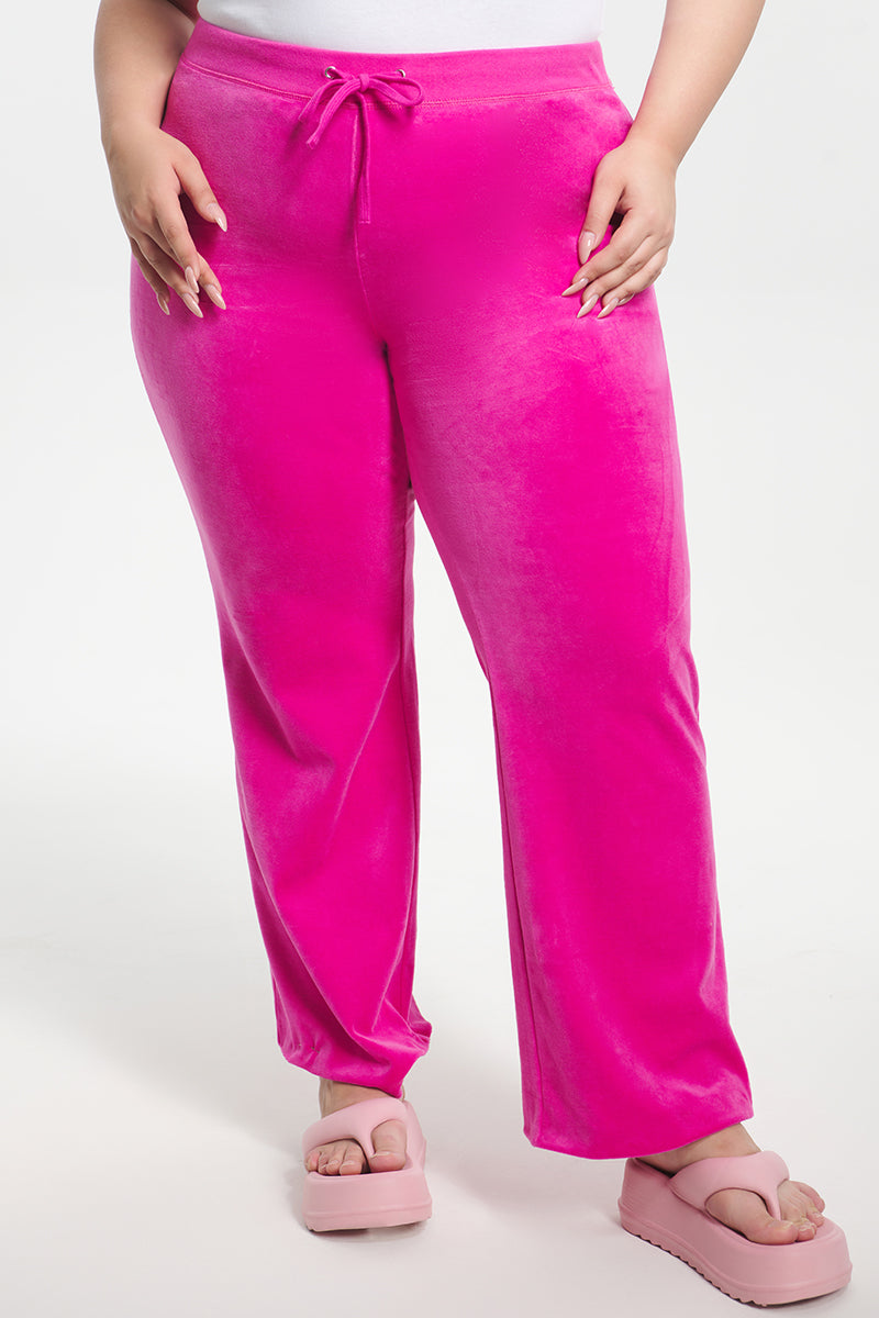 Plus-Size Classic Cotton Velour Track Pants - Juicy Couture