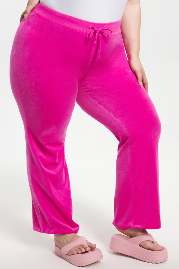 Plus-Size Classic Cotton Velour Track Pants - Juicy Couture