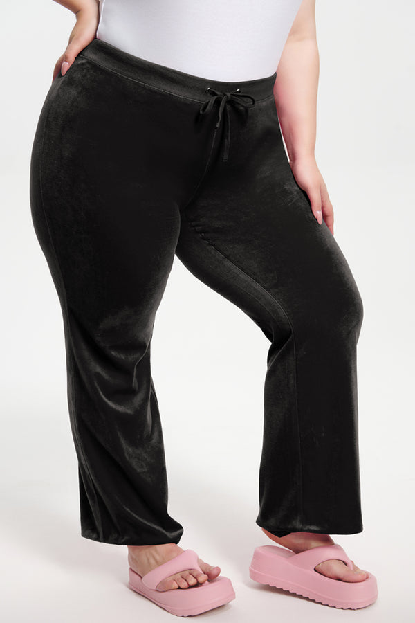 Plus-Size Classic Cotton Velour Track Pants - Juicy Couture