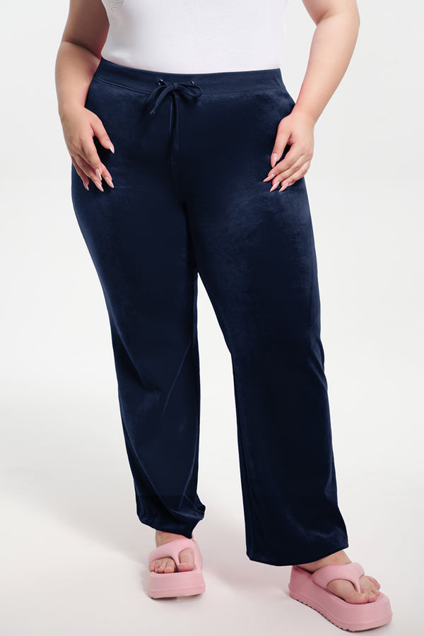 Plus-Size Classic Cotton Velour Track Pants - Juicy Couture