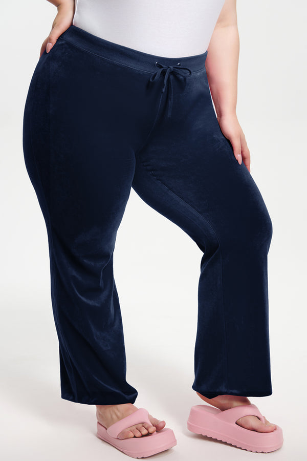 Plus-Size Classic Cotton Velour Track Pants - Juicy Couture