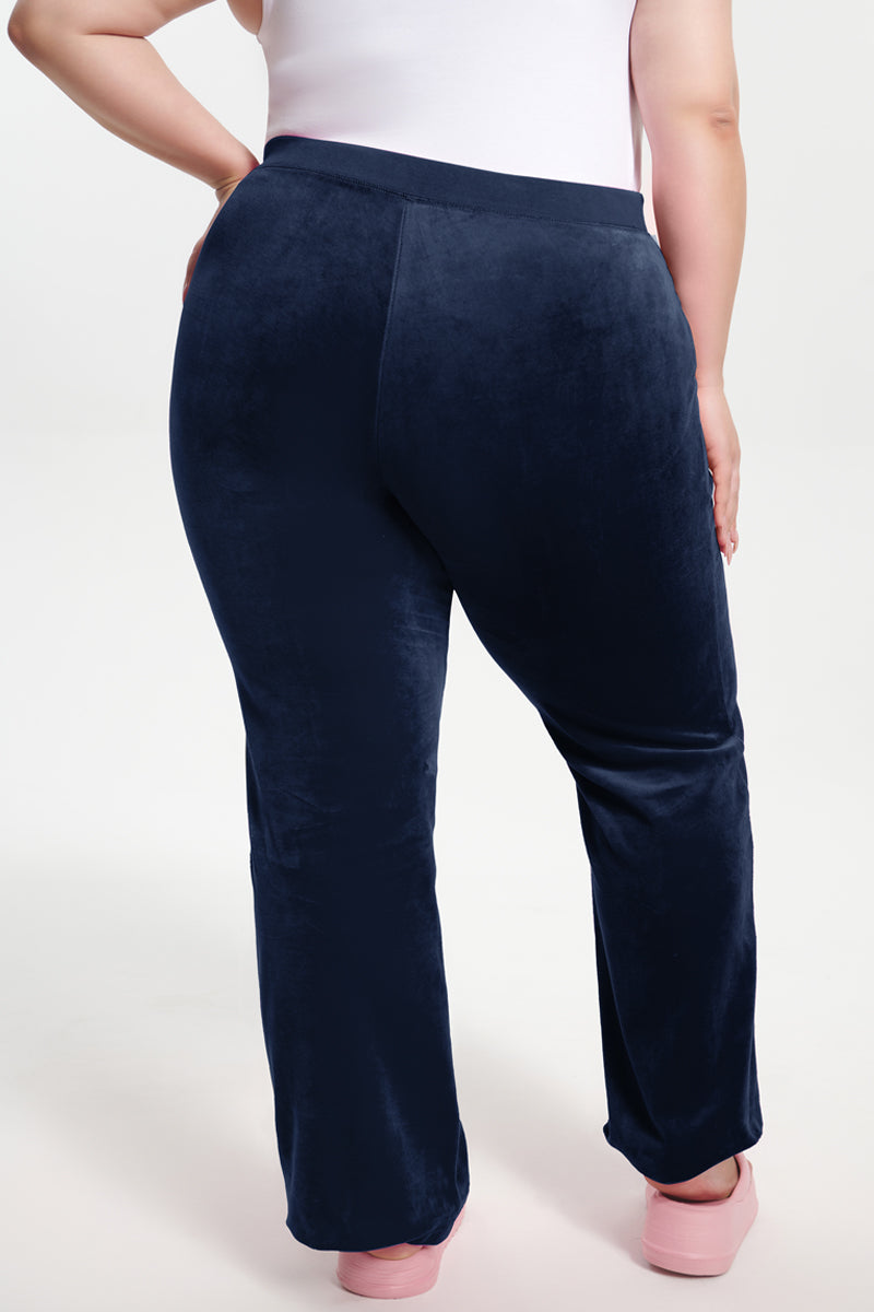 Plus-Size Classic Cotton Velour Track Pants