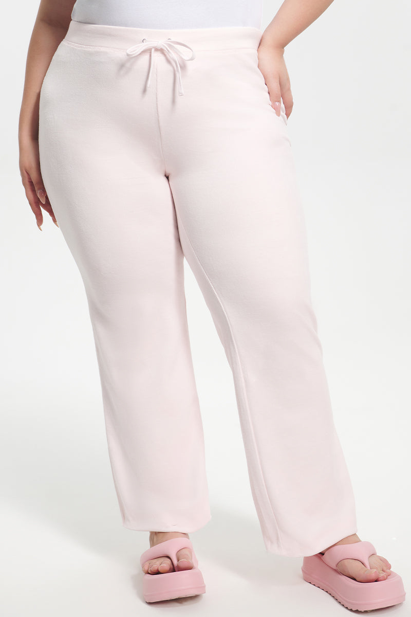 Plus-Size Classic Cotton Velour Track Pants
