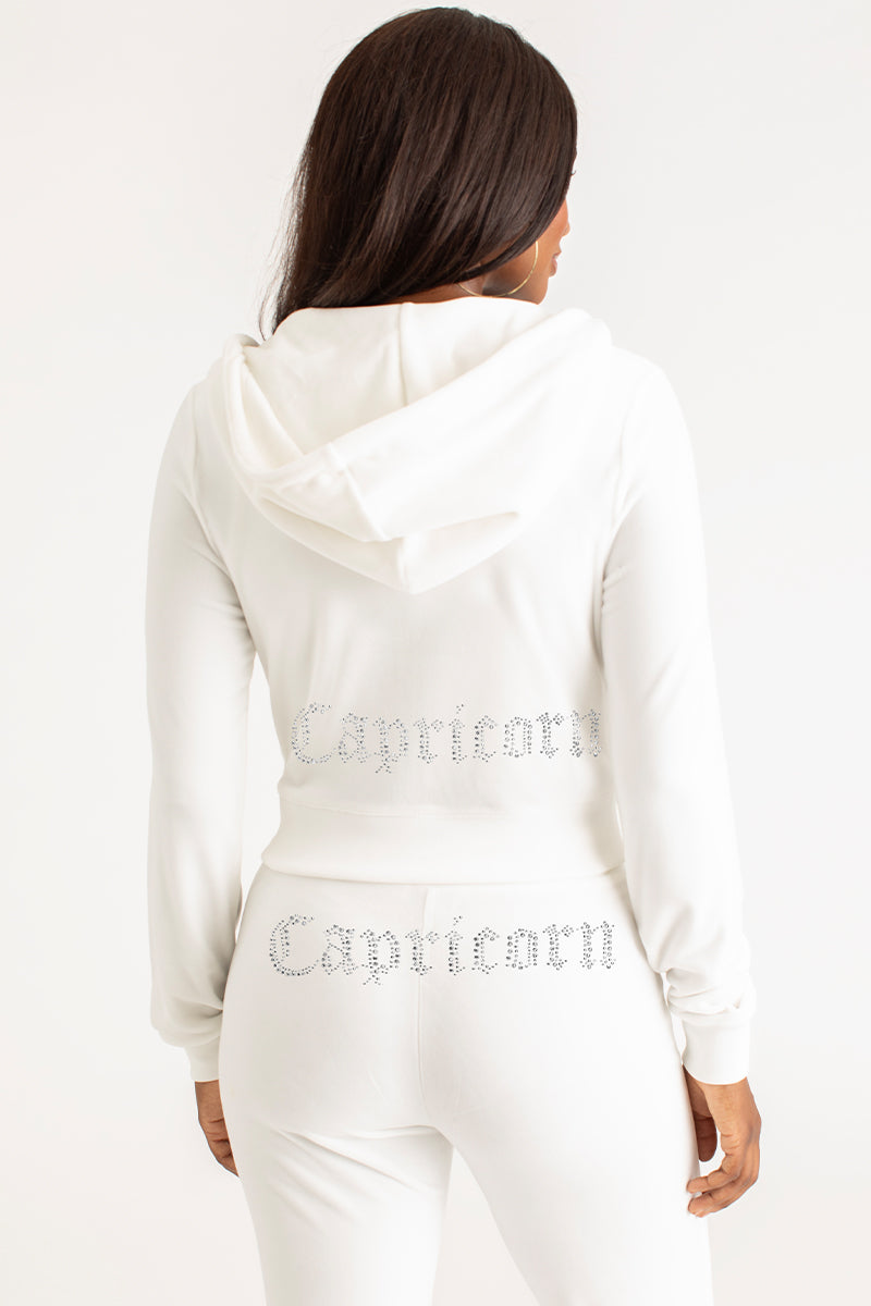 Capricorn Big Bling Velour Hoodie | Juicy Couture